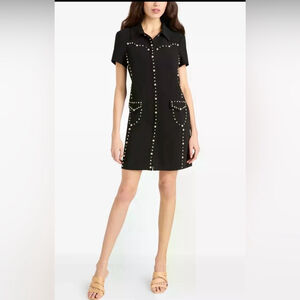 Cinq à Sept Studded Florencia Dress, Black